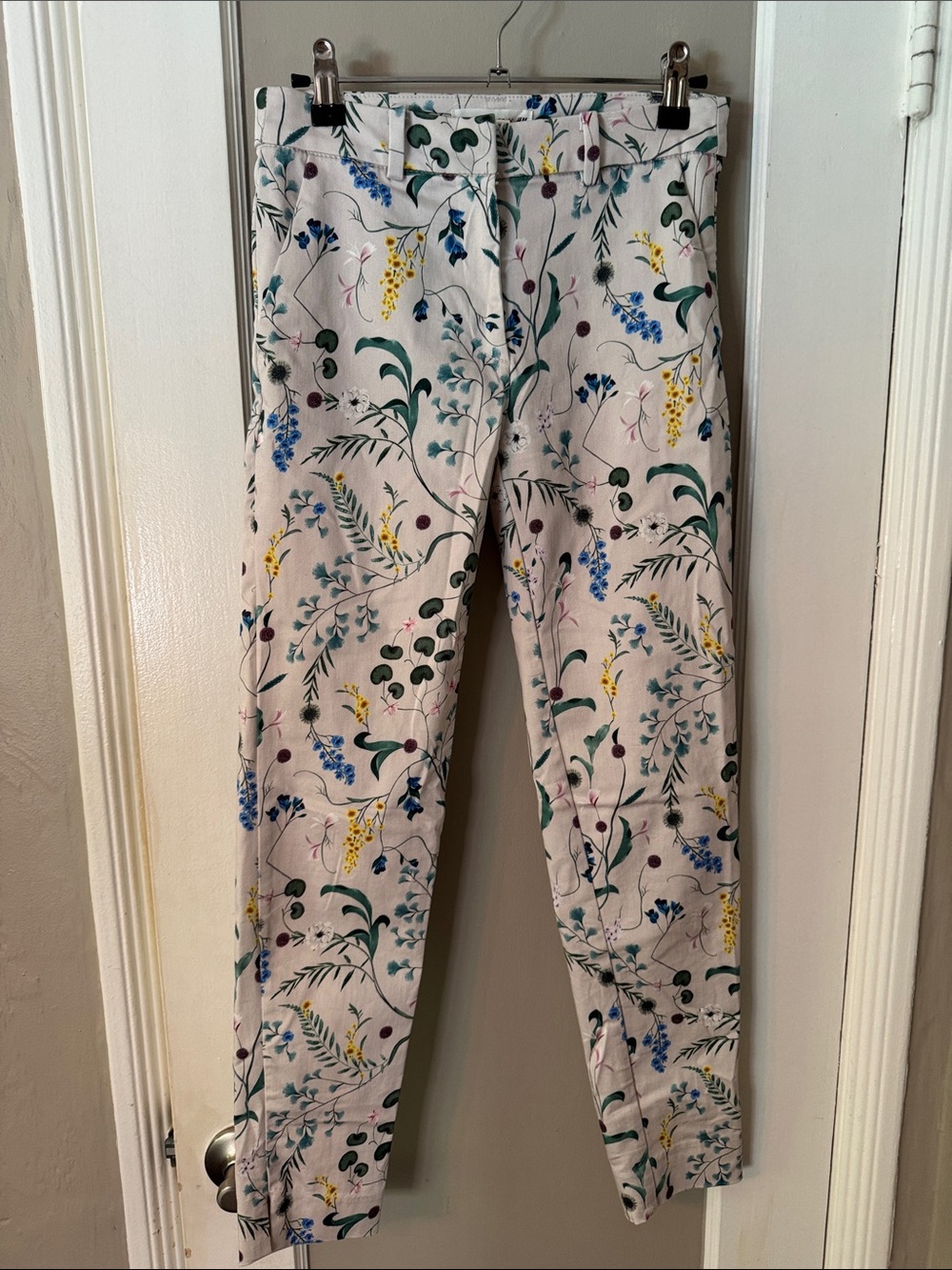 Anna Glover for H&M Skinny Leg Floral Print Pants Size 4